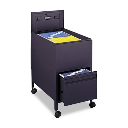 Safco Safco, Locking Mobile Tub File With Drawer, Letter Size, 17w X 26d X 28h, Black 5364BL